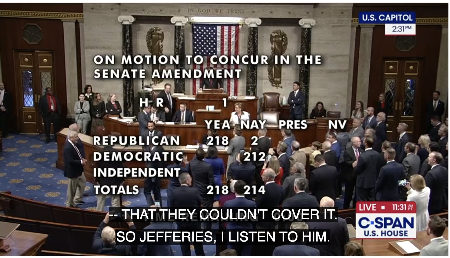 Trump’s One Big, Beautiful Bill Clears Congress After Marathon House Vote; Hakeem Jeffries Delivers Record-Breaking Floor Speech In Protest
