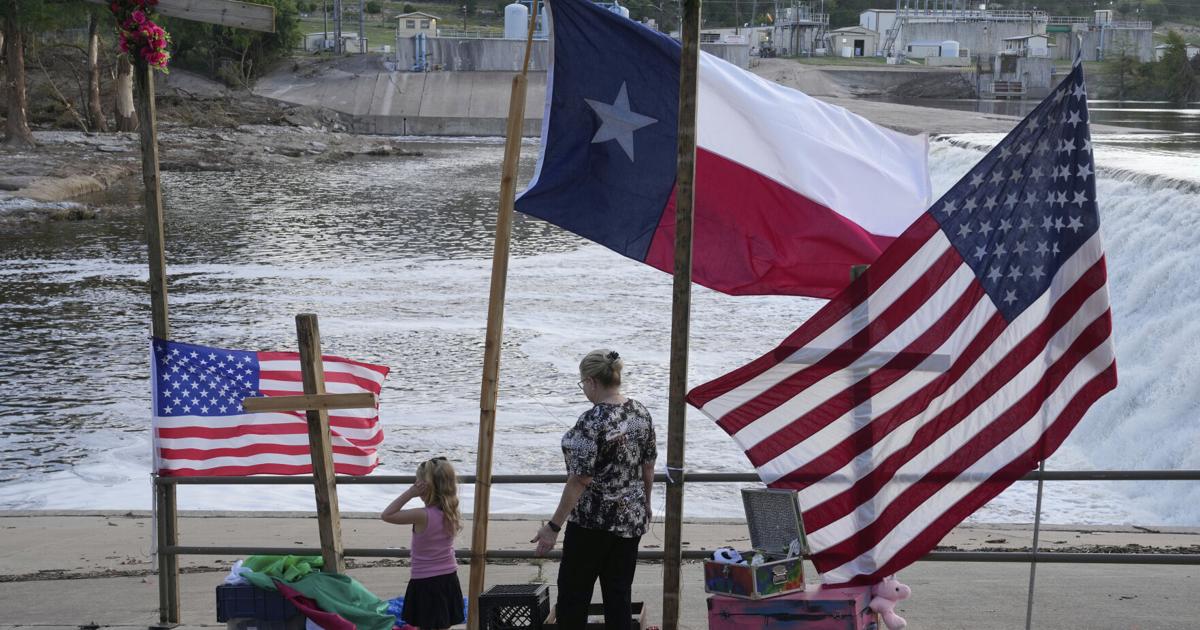 Trump tours Texas flood sites and defends officials amid mounting questions about response